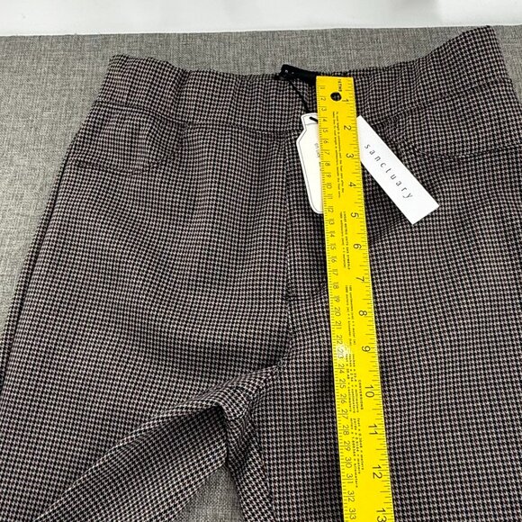 NEW Sanctuary Skinny Leggings‎ Dressy Preppy Houndstooth Small Elastic Waist - Picture 10 of 15